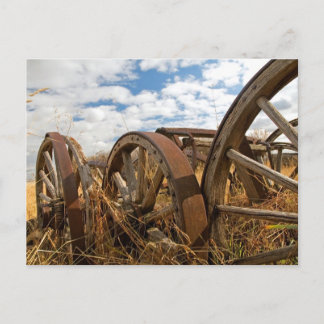 Carte Postale Roues de chariot vintage