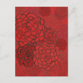 carte postale rouge