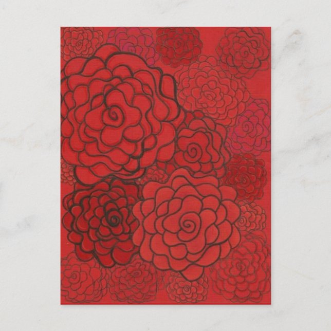 carte postale rouge (Devant)