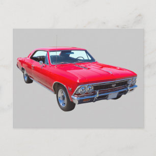 Carte Postale Rouge 1966 Chevelle SS 396