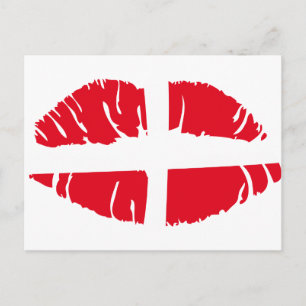 Carte Postale rouge à lèvres danmark
