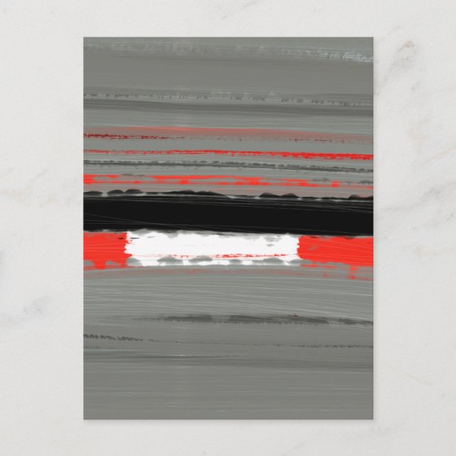 Carte Postale Rouge Abstrait 4 (Devant)