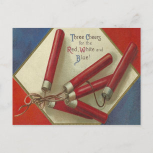 Carte Postale Rouge, blanc et bleu