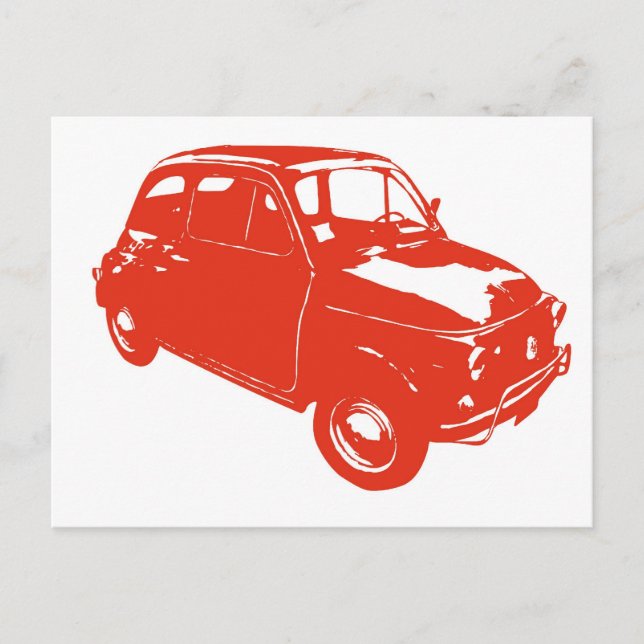 Carte Postale Rouge de la voiture d'origine (Devant)