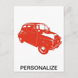 Carte Postale Rouge de la voiture d'origine