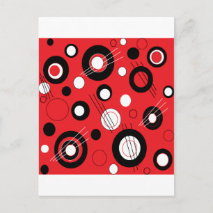 Carte Postale Rouge de polka