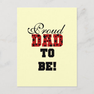 Carte Postale Rouge et Noir Fier Papa d'être tshirts et cadeaux