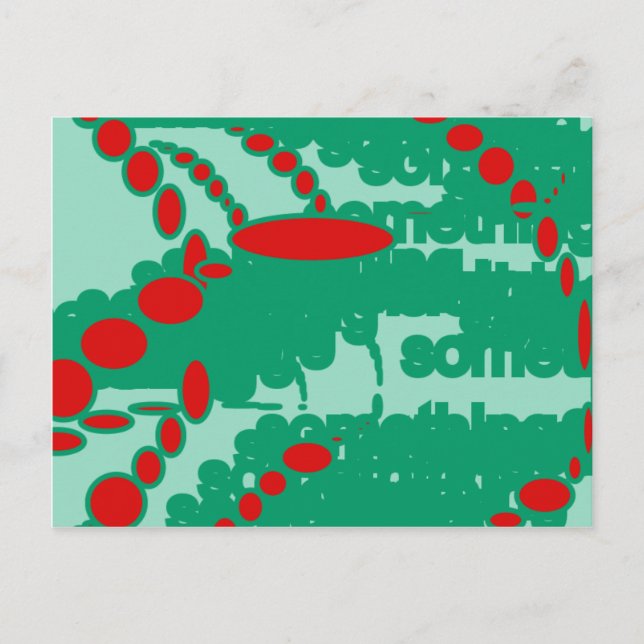 Carte Postale rouge et vert 1123 art abstrait (Devant)