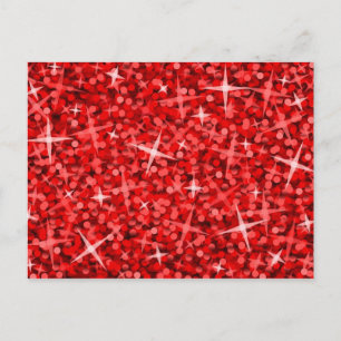 Carte postale rouge Glitz