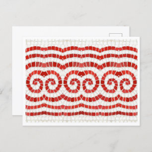 Carte postale ROUGE IONIC MOSAIC