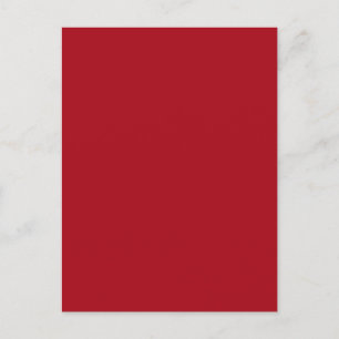 Carte Postale Rouge Pomme de Caramel Saison Automne Couleur Unie