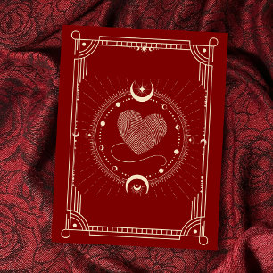 Carte Postale Rouge romance tarot lune