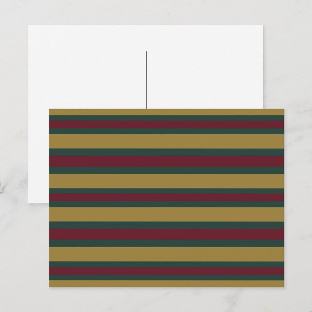 Carte Postale Rouge Vert Et Or Noël Candé (Devant / Derrière)