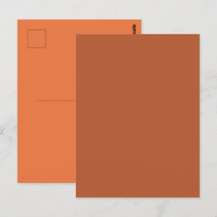 Carte Postale Rouille Brun Rustique Uni
