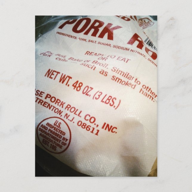Carte Postale rouleau de porc coque (Devant)