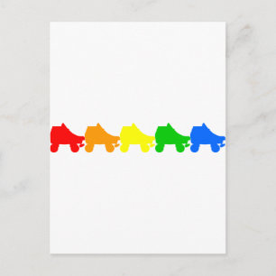 Carte Postale roulette arc-en-ciel