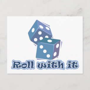 Carte Postale Roulez avec elle - Jeux de dés