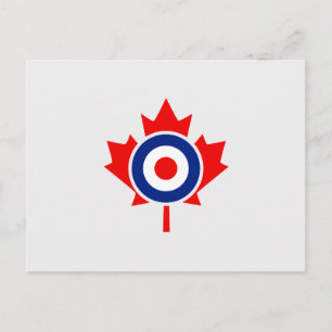 Carte Postale Rounde canadienne de la feuille d'érable Mod CANAD