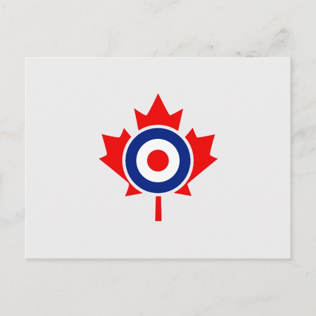 Carte Postale Rounde canadienne de la feuille d'érable Mod CANAD (Devant)