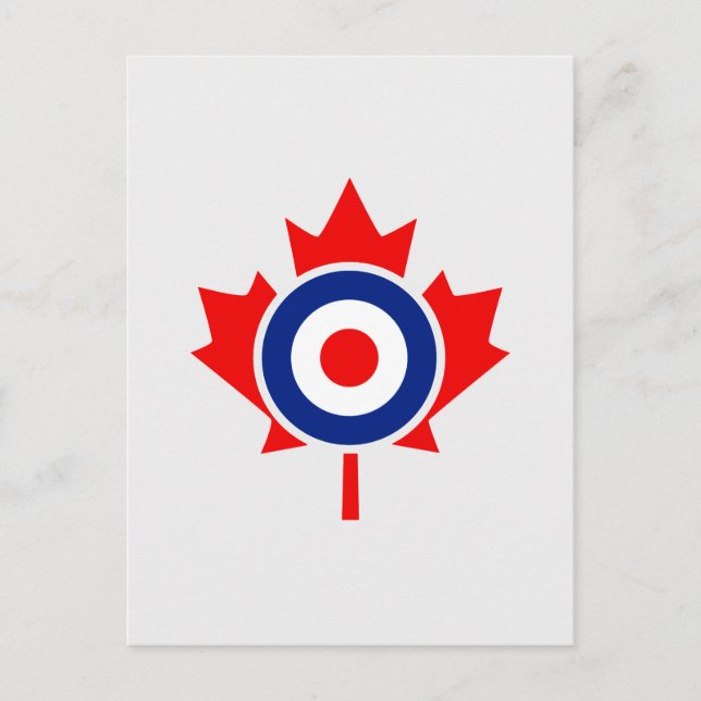 Carte Postale Rounde canadienne de la feuille d'érable Mod CANAD (Devant)