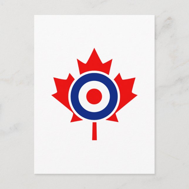 Carte Postale Rounde canadienne de la feuille d'érable Mod CANAD (Devant)