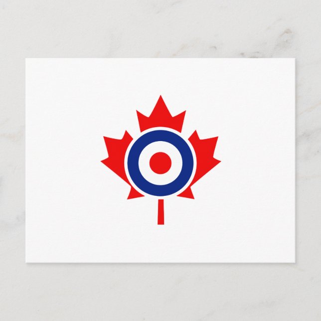 Carte Postale Rounde canadienne de la feuille d'érable Mod CANAD (Devant)