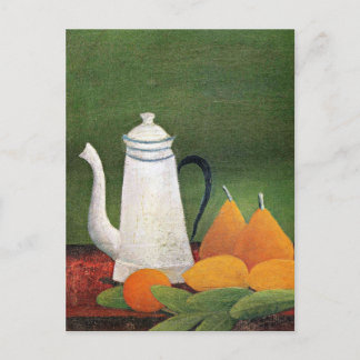 Carte Postale Rousseau - Vie morte avec théière et fruits