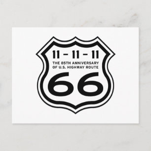 Carte postale Route 66 Anniversaire