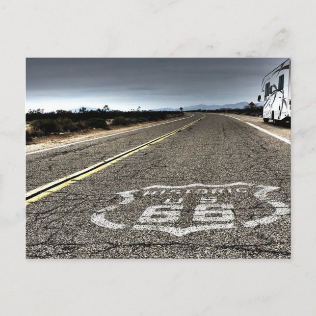 Carte Postale Route 66 en dessert (Devant)