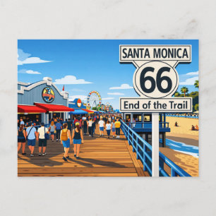 Carte Postale Route 66 Fin de la piste