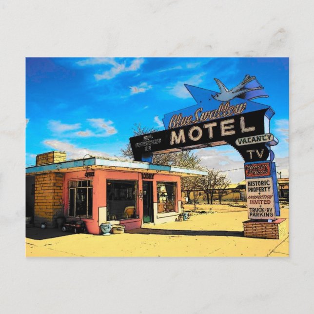 Carte postale Route 66 Motel - Customisé (Devant)