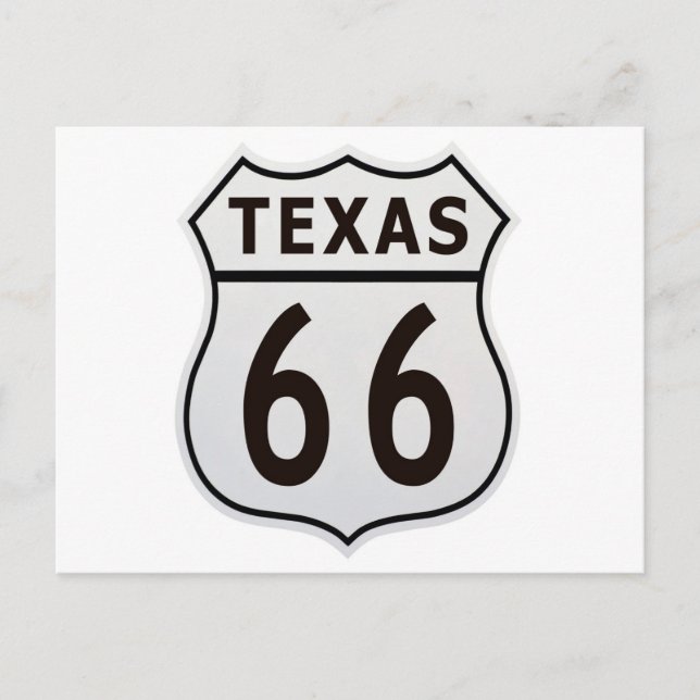 Carte Postale Route 66 Texas (Devant)