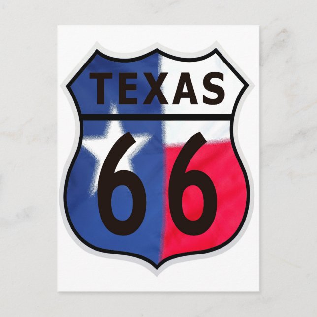 Carte Postale Route 66 Texas Color (Devant)