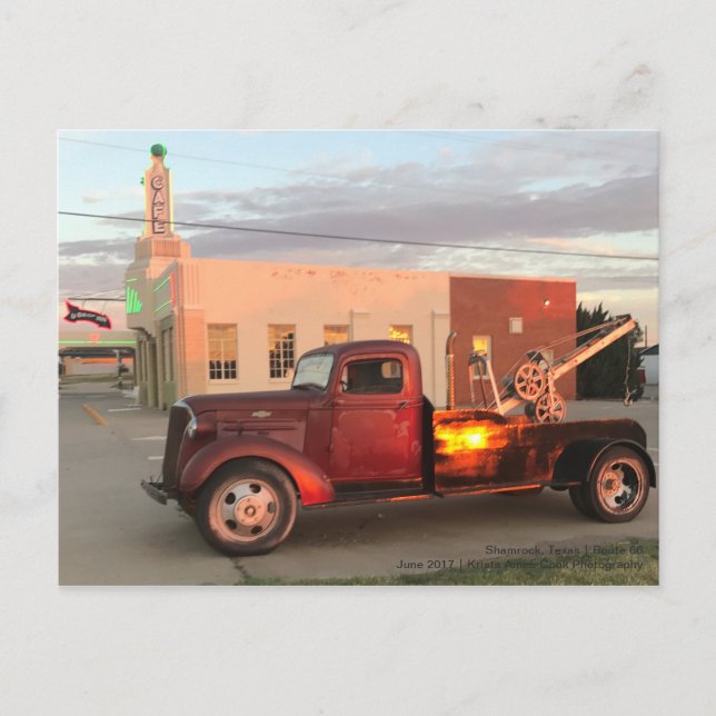 Carte Postale Route 66 : U Drop Inn | Shamrock, TX (Devant)