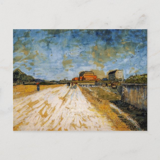 Carte Postale Route à côté de l'avenue de Paris par van Gogh (Devant)