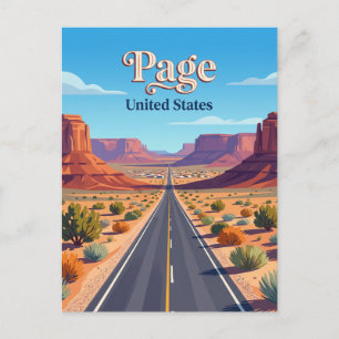 Carte Postale Route américaine 89 près de Page Arizona