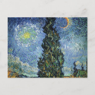 Carte Postale Route avec cyprès de Van Gogh Impressionnisme