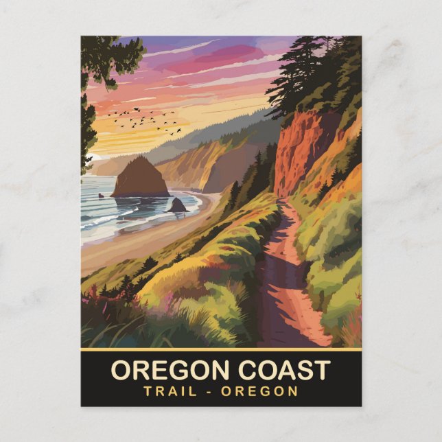 Carte Postale Route côtière de l'Oregon, Oregon, Travel (Devant)