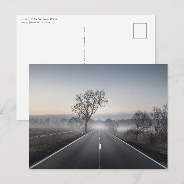 Carte Postale  Route de campagne (Devant / Derrière)