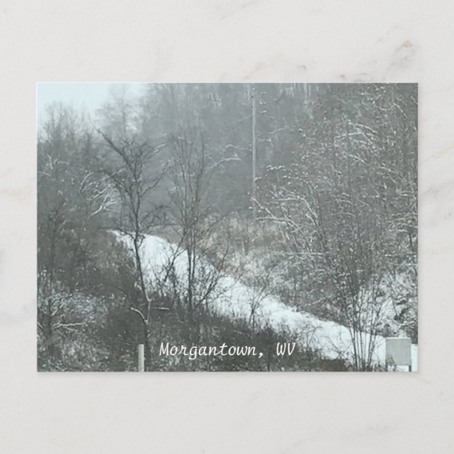 Carte Postale Route de la neige Morgantown WV (Devant)