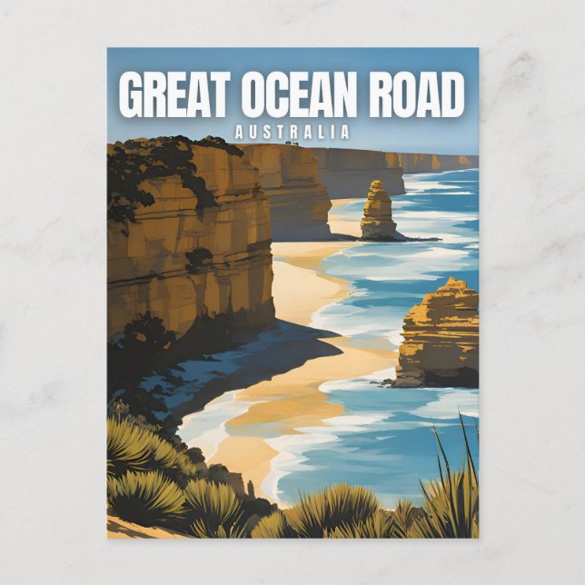 Carte Postale Route de l'océan (Devant)