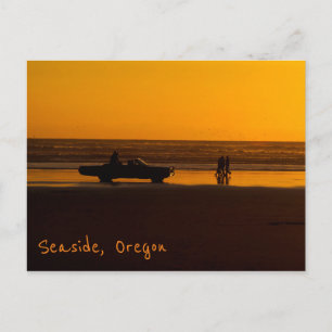 Carte Postale Route du soleil couchant sur la plage