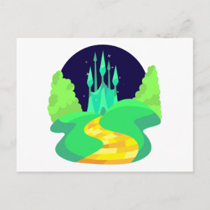 Carte Postale route en brique jaune