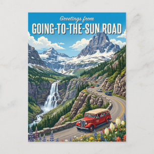 Carte Postale Route Going-to-the-Sun Montana
