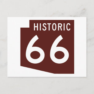 Carte Postale Route historique 66 - Arizona State Map