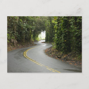 Carte Postale Route sinueuse à travers la forêt tropicale, île d