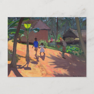 Carte Postale Route vers Kovalum Beach Kerala 1996