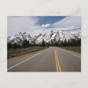 Carte Postale Route vers la chaîne de montagnes de Teton