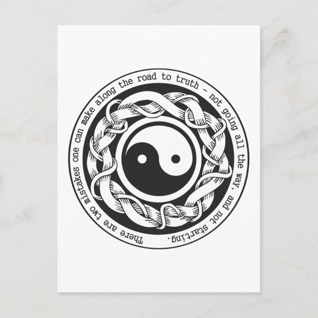 Carte Postale Route vers la vérité Yin Yang (Devant)
