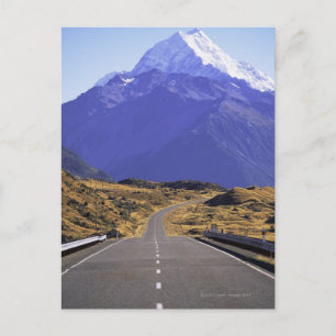 Carte Postale Route vers le parc national Mount Cook, Nouvelle-Z